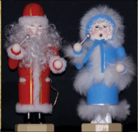 Weihnachtsmann und Märchentante als Räuchermännchen seit 2009 - 30 cm